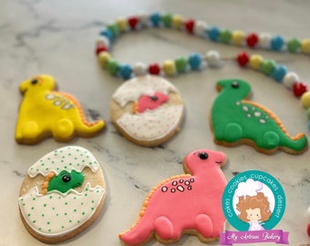 Dinosaur sugar cookies