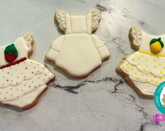 Baby shower dresses sugar cookies