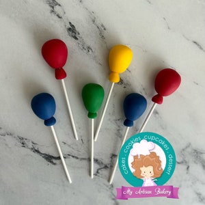Balloons fondant toppers