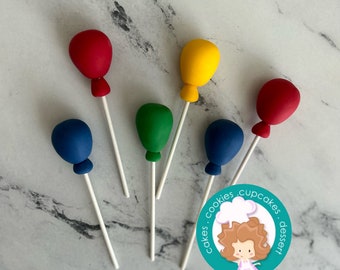 Balloons fondant toppers