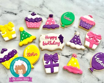 Happy birthday sugar cookies