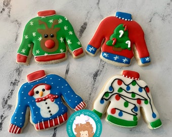 Ugly Sweater Christmas cookies