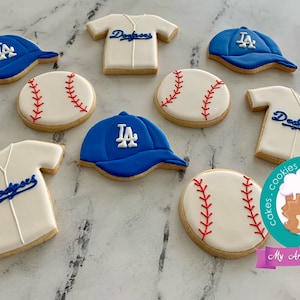 Baseball sugar cookies