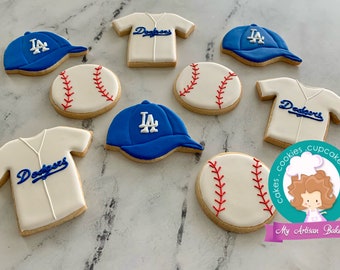 Baseball sugar cookies
