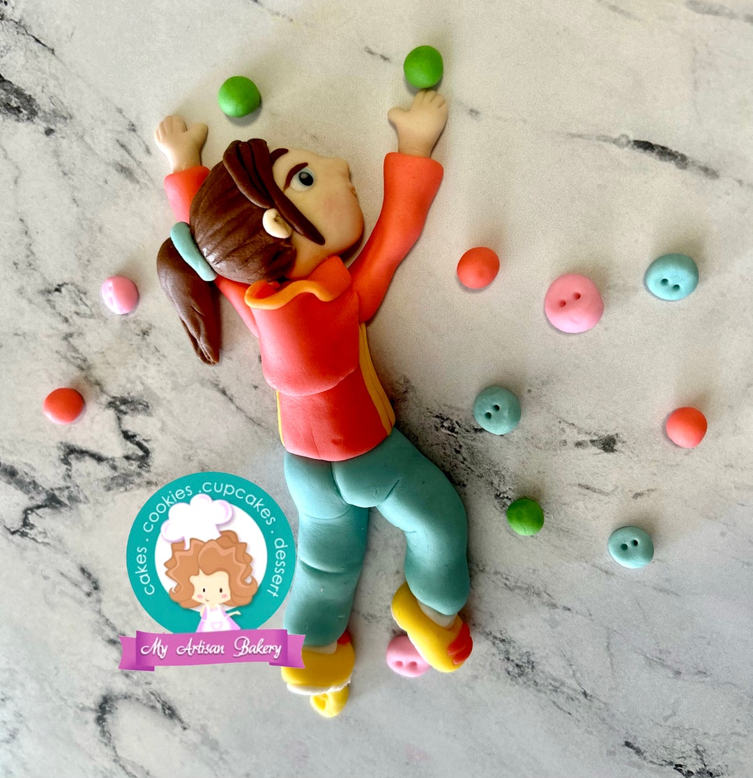 Rock Climbing Girl or Boy Fondant Cake Topper - Etsy