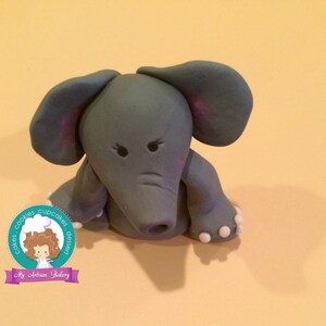 elephant fondant cake topper