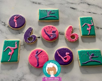 Gymnastics sugar cookies