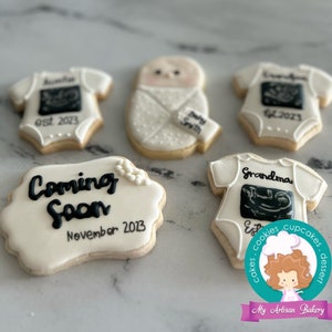 Baby Announcement cookies