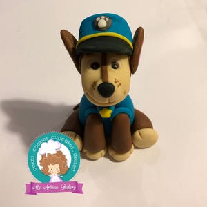 Chase Paw Inspired Fondant Cake Topper |