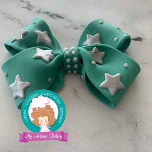 Bow fondant cake topper
