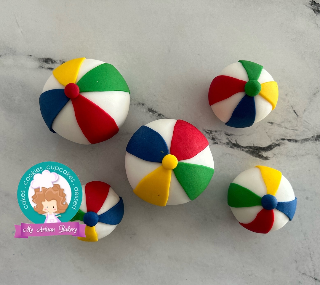 Beach Ball Fondant Topper - Etsy