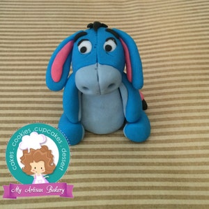 Eeyore  inspired fondant cake topper