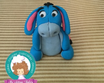 Eeyore  inspired fondant cake topper