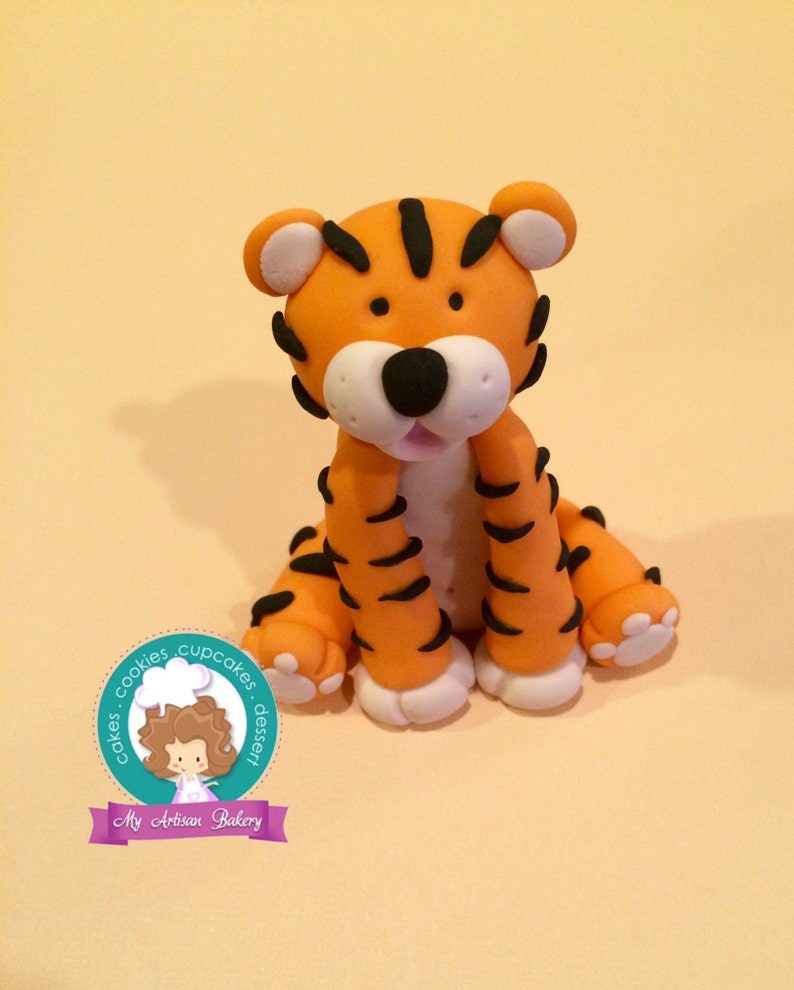 tiger fondant cake topper