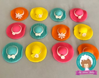 Hats fondant cupcake topper