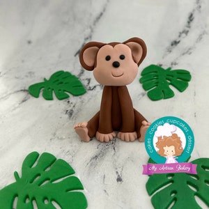 monkey fondant cake topper