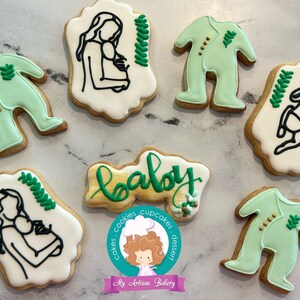 Baby shower sugar cookies