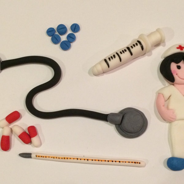 Nurse Doctor  fondant cake topper