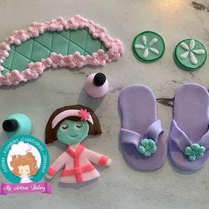 Spa fondant topper