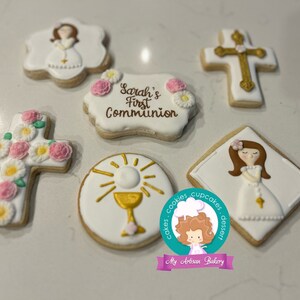 First communion  sugar cookies