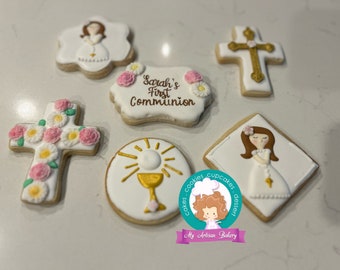 First communion  sugar cookies