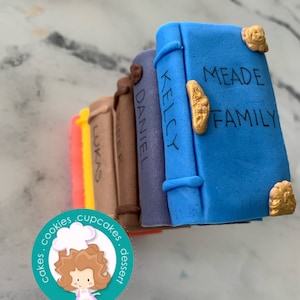 books fondant toppers