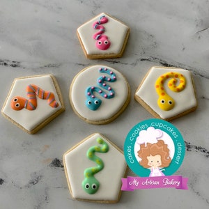 snake themed sugar cookies