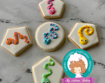 snake themed sugar cookies