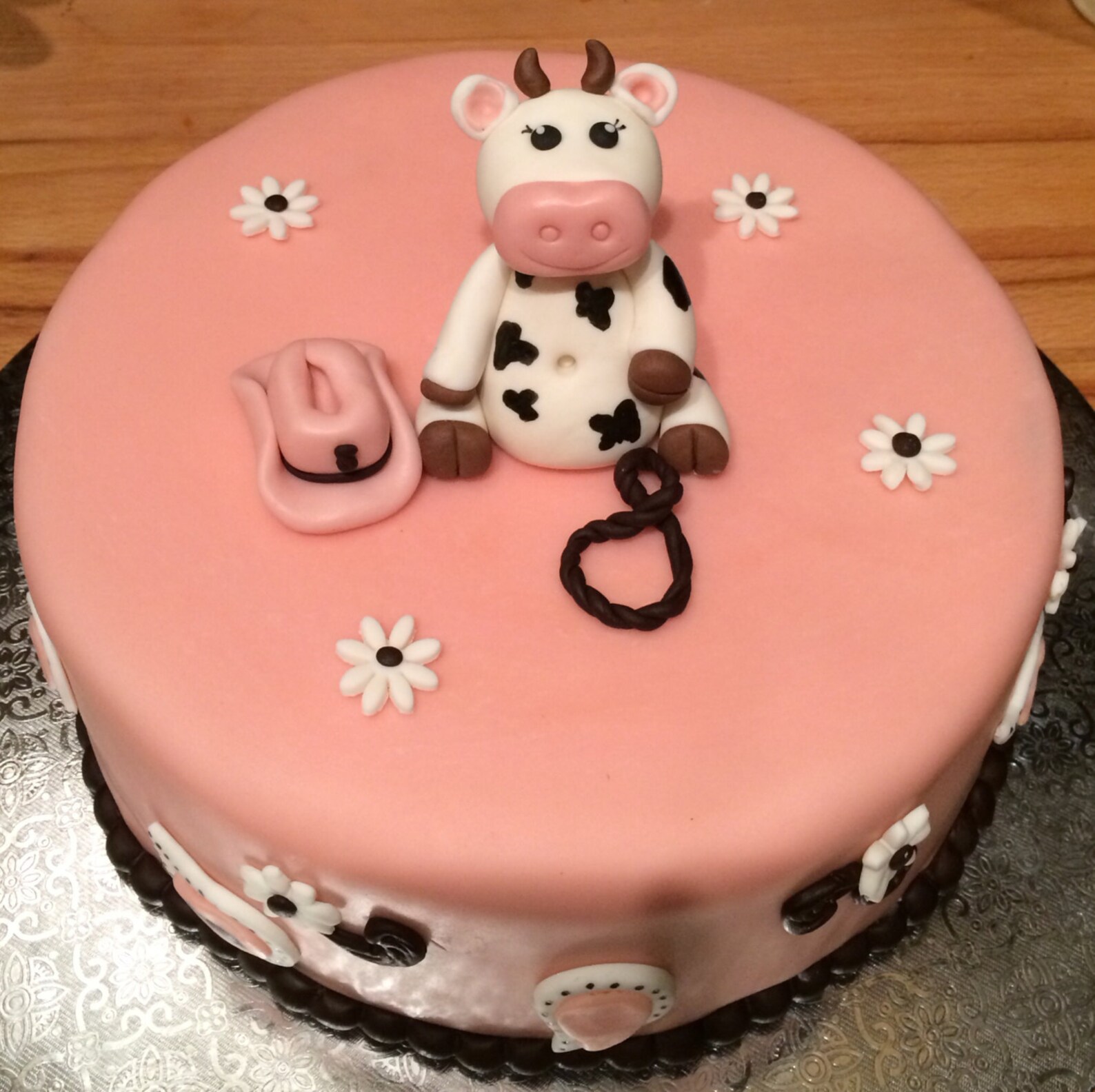 Cow Inspired Fondant Cake Topper Etsy Australia