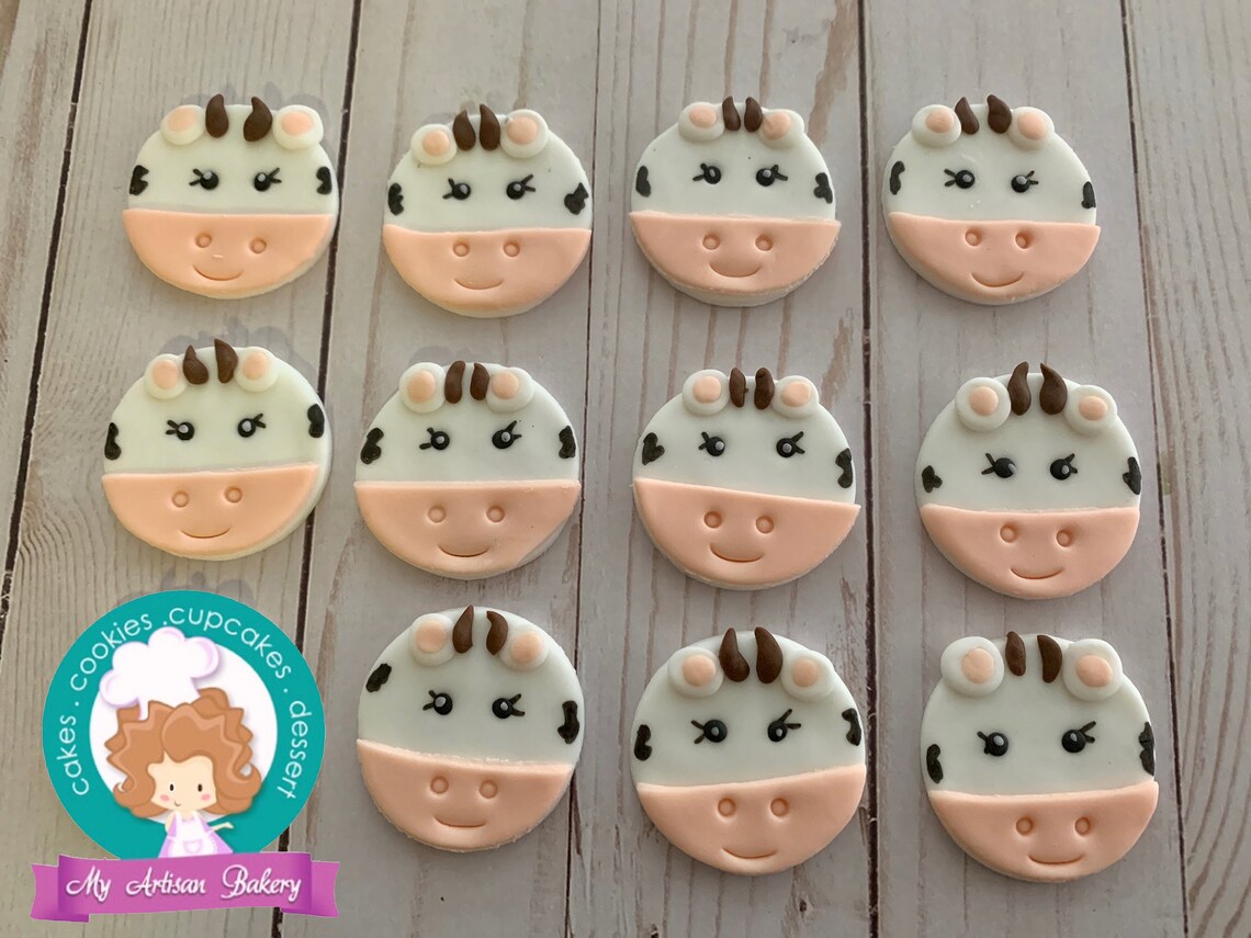 Cow Inspired Fondant Cake Topper Etsy Australia