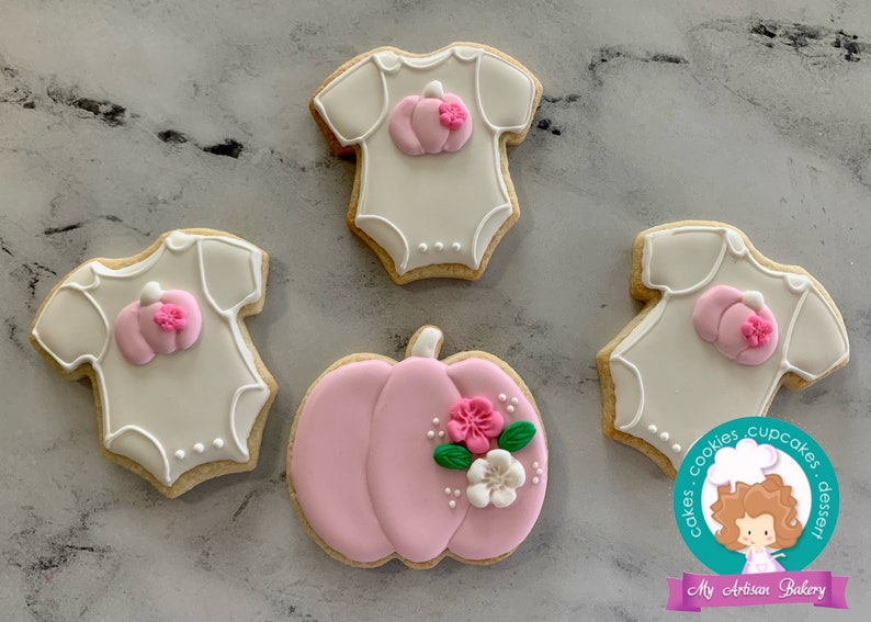 Pumpkin Baby Shower Sugar Cookies Etsy