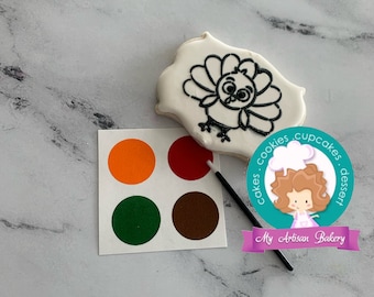 Paint your own thanksgiving  sugar cookie PYO Cookie