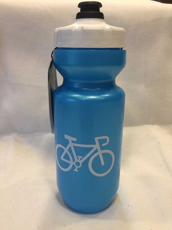 Water Bottle Light Blue, White Cap