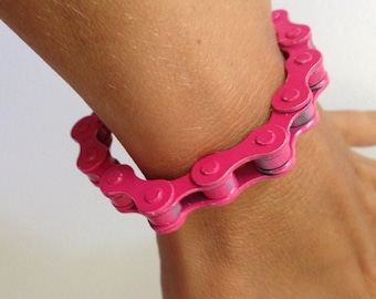 Bicycle Chain Bracelet - Pink