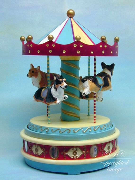 Items similar to YOUR Pets on a vintage Carousel Music Box Special