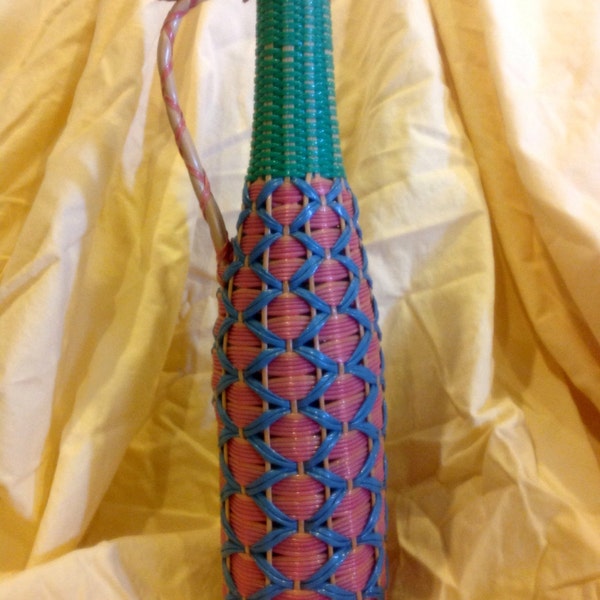 Decorative Wicker Wrapped Decanter Bottle