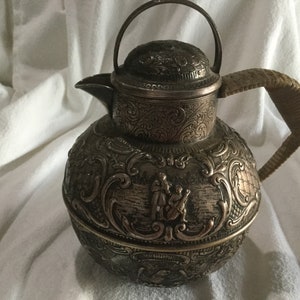 E.G. Webster & Son Silver Plated Repousse Teapot image 1