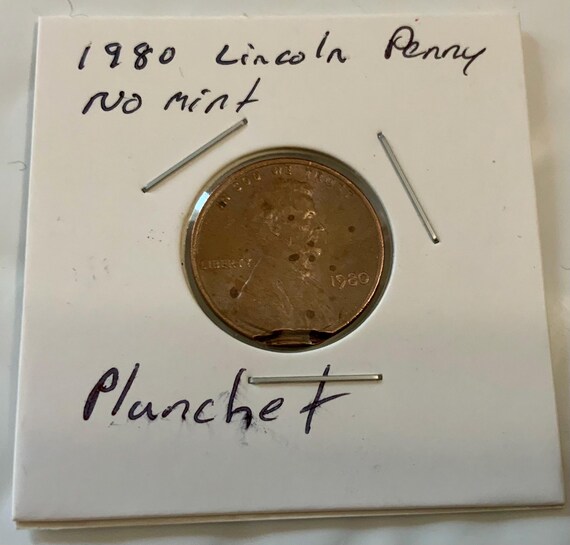 1980 Lincoln Penny With No Mint Mark/ Planchet Error - Etsy