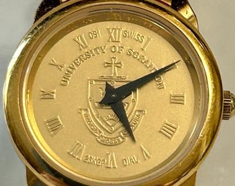 The Eller College CSI Swiss Watch New Battery 23K Gold Plated Women 26MM 6.75\
