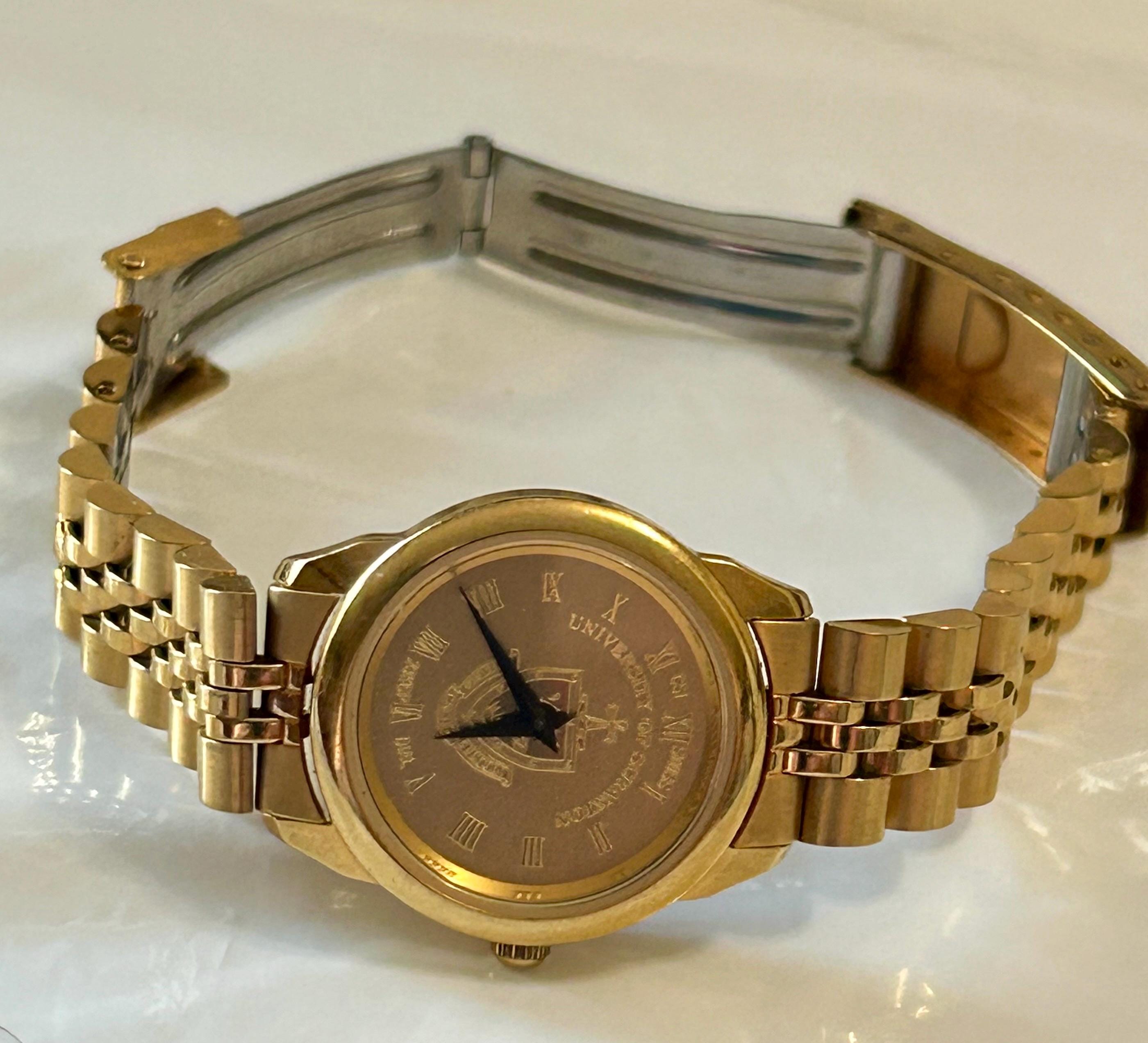 The Eller College CSI Swiss Watch New Battery 23K Gold Plated Women 26MM 6.75\