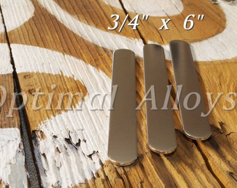 Aluminum Cuff Blanks - 12 Gauge, Soft Strike, Rounded Corners 3/4" x 6"