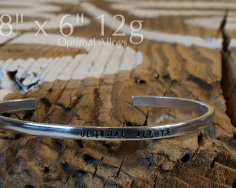1/8" x 6" - 12 gauge Aluminum cuff/ bracelet blanks