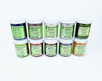 Fashenhues Luminescent Stain Paint for Ceramics, Wood, and Resin, Luminescent Paints, Stain for Ceramic Bisque, 1 oz Jar