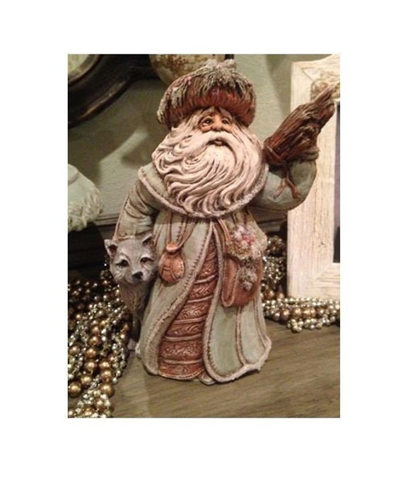 10 Inches Old World Santa with Teddy Bears Ready to Paint Ceramic Bisque