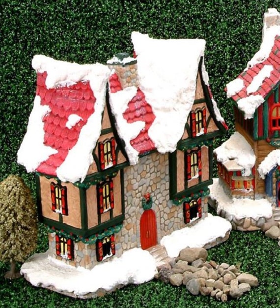 North Pole Santa's Castle House Christmas Village, 8" x 7"x 5" Ready to Paint Ceramic Bisque