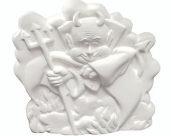 Devil Blinkie Unpainted Ready to Paint Halloween Ceramic Bisque