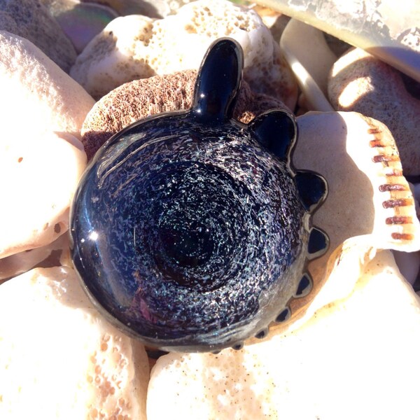 Purple Dichro Alien Circle Pendant