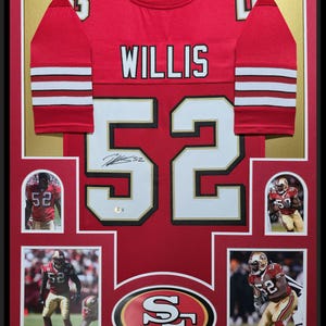 Framed Patrick Willis San Francisco 49ers Pro Style Custom Jersey BAS Authenticated
