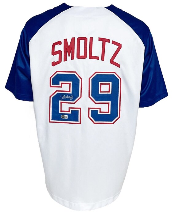 Atlanta Braves John Smoltz Autographed Pro Style White Throwback Jersey BAS Authenticated Etsy Canada