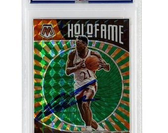 Dominique Wilkins Autographed 2020 Panini Mosiac Holo Frame PSA Authenticated